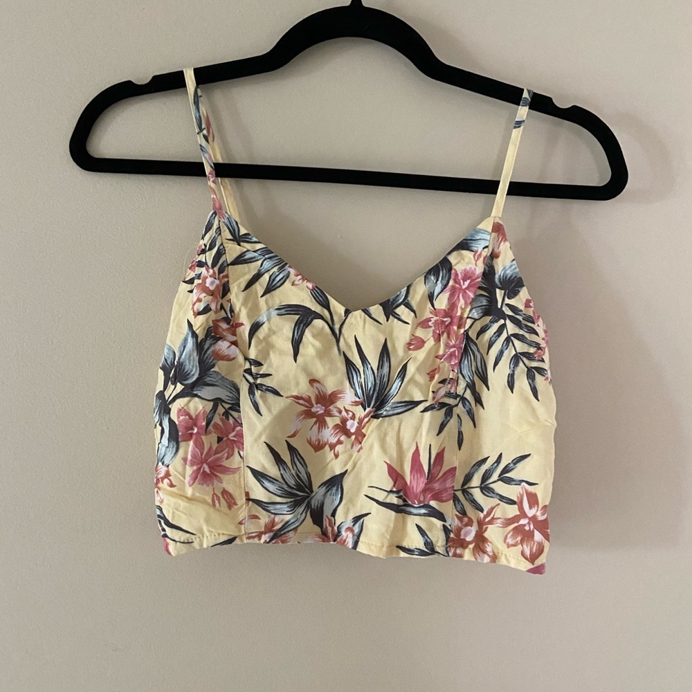 Yellow crop top